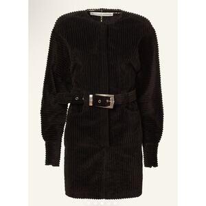 NWT Alix of Bohemia Laurent Licorice Corduroy Western Festival Belted Dress XS